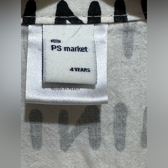 MINI PS MARKET jumpsuit for girls size 4 years white color with black letters - Picture 13 of 13